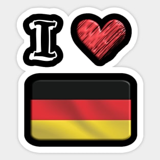 I love Flag from German Sticker